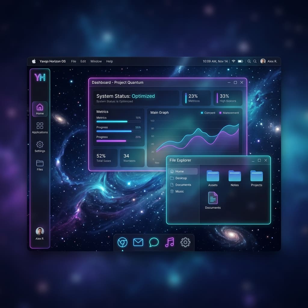 The Horizon OS desktop